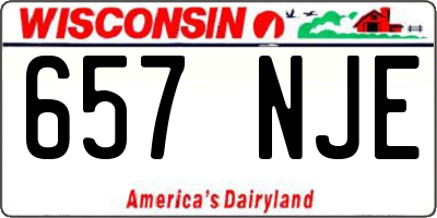 WI license plate 657NJE