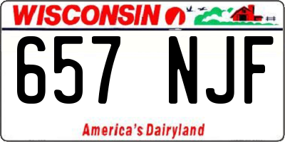 WI license plate 657NJF