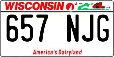 WI license plate 657NJG