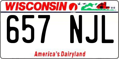 WI license plate 657NJL