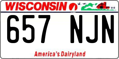 WI license plate 657NJN