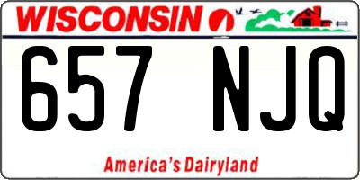 WI license plate 657NJQ