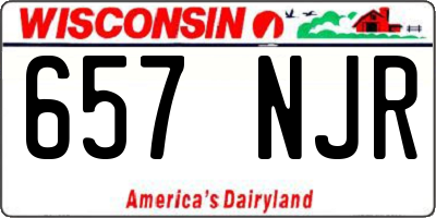 WI license plate 657NJR