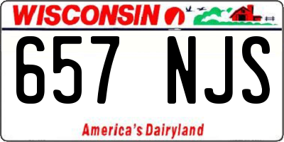 WI license plate 657NJS