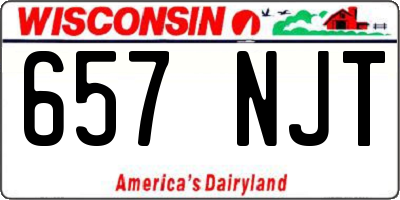 WI license plate 657NJT