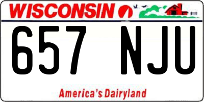 WI license plate 657NJU