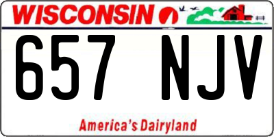 WI license plate 657NJV