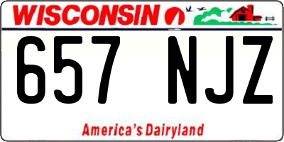 WI license plate 657NJZ