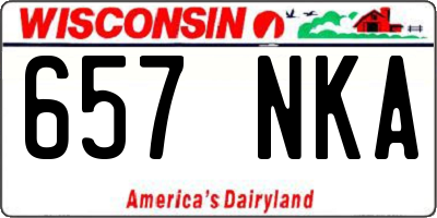 WI license plate 657NKA