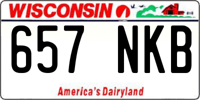 WI license plate 657NKB