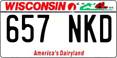 WI license plate 657NKD
