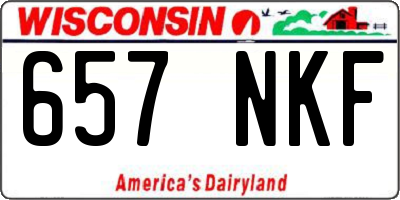 WI license plate 657NKF