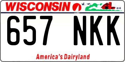 WI license plate 657NKK