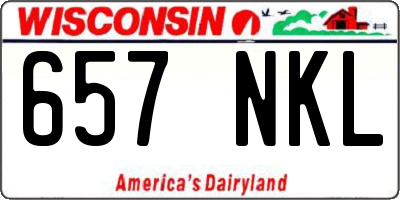 WI license plate 657NKL