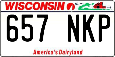 WI license plate 657NKP