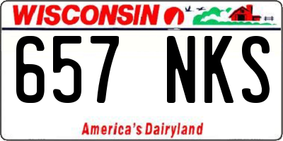 WI license plate 657NKS