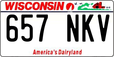 WI license plate 657NKV