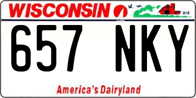 WI license plate 657NKY
