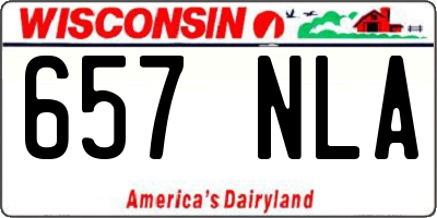 WI license plate 657NLA