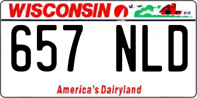 WI license plate 657NLD
