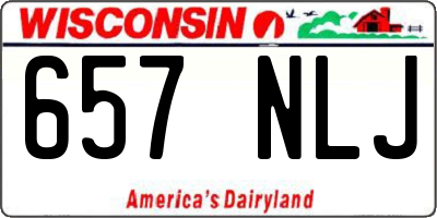 WI license plate 657NLJ