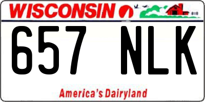 WI license plate 657NLK