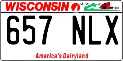 WI license plate 657NLX