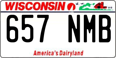 WI license plate 657NMB