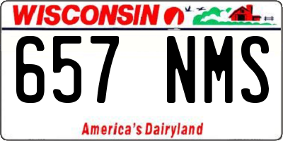 WI license plate 657NMS
