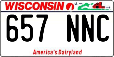 WI license plate 657NNC