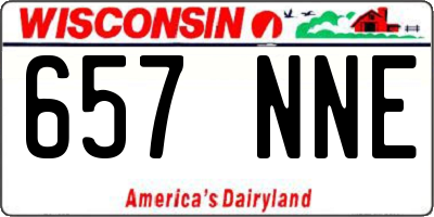 WI license plate 657NNE