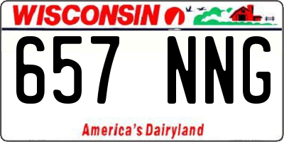 WI license plate 657NNG