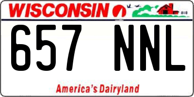 WI license plate 657NNL
