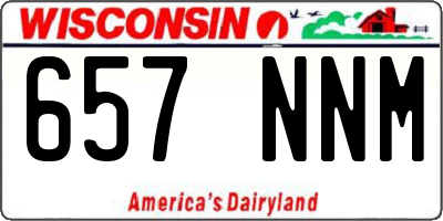 WI license plate 657NNM