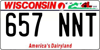 WI license plate 657NNT