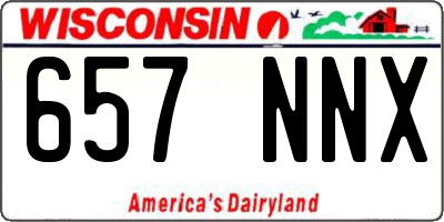 WI license plate 657NNX