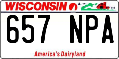 WI license plate 657NPA