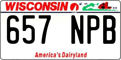 WI license plate 657NPB