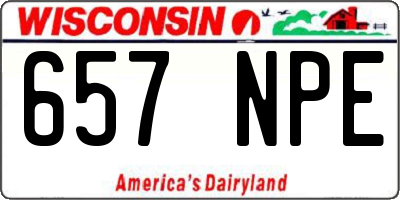 WI license plate 657NPE