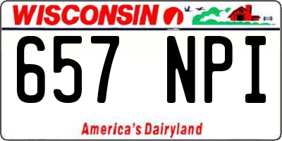 WI license plate 657NPI