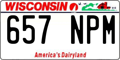 WI license plate 657NPM