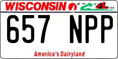 WI license plate 657NPP