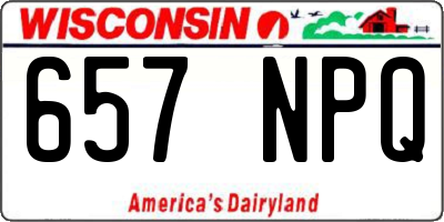 WI license plate 657NPQ