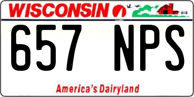 WI license plate 657NPS