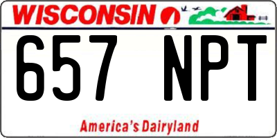 WI license plate 657NPT