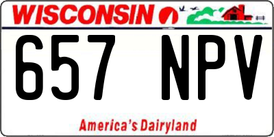 WI license plate 657NPV