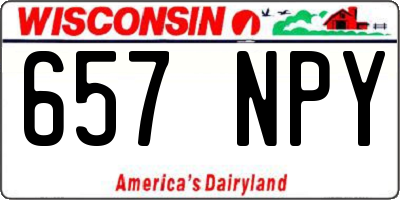 WI license plate 657NPY