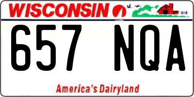 WI license plate 657NQA