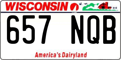 WI license plate 657NQB