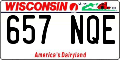 WI license plate 657NQE